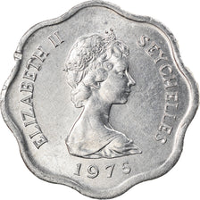 Monnaie, Seychelles, 5 Cents, 1975, British Royal Mint, TTB, Aluminium, KM:18