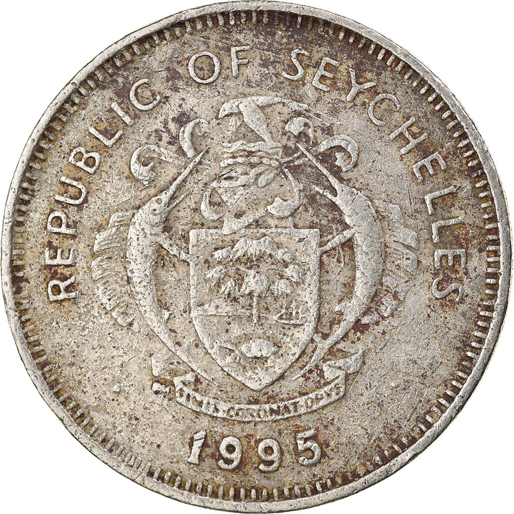 Moneda, Seychelles, Rupee, 1995, BC+, Cobre - níquel, KM:50.2