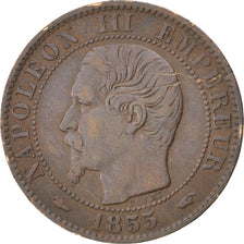 FRANCE, Napoléon III, 5 Centimes, 1855, Paris, KM #777.1, VF(30-35), Bronze, 2..