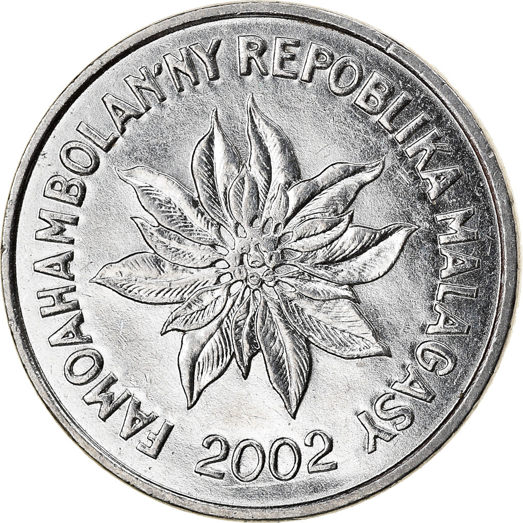 Coin, Madagascar, Franc, 2002, Paris, EF(40-45), Stainless Steel, KM:8