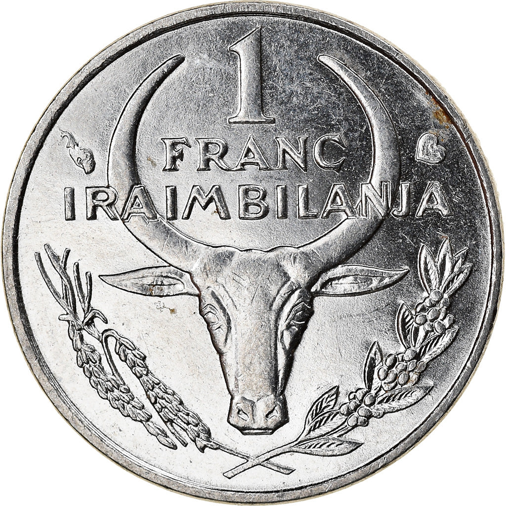 Coin, Madagascar, Franc, 2002, Paris, EF(40-45), Stainless Steel, KM:8