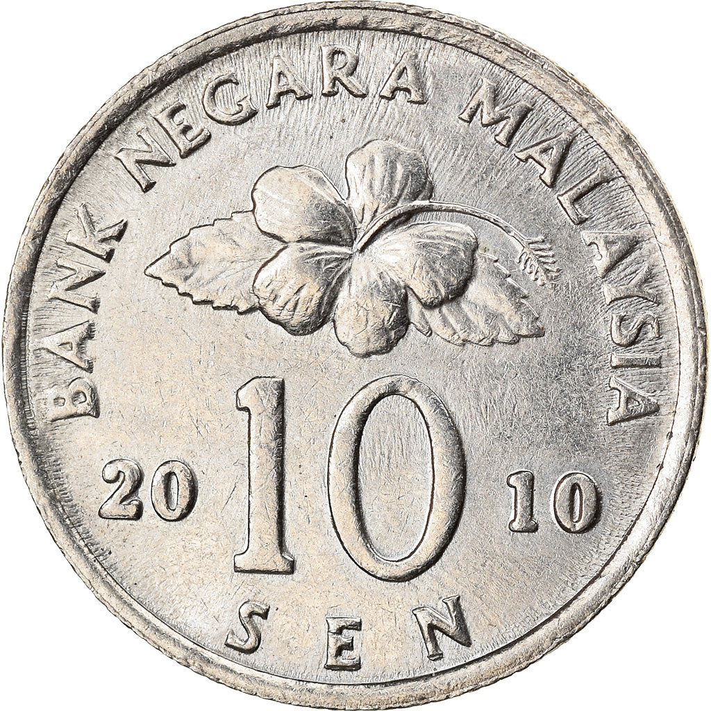 Monnaie, Malaysie, 10 Sen, 2010, TTB, Copper-nickel, KM:51