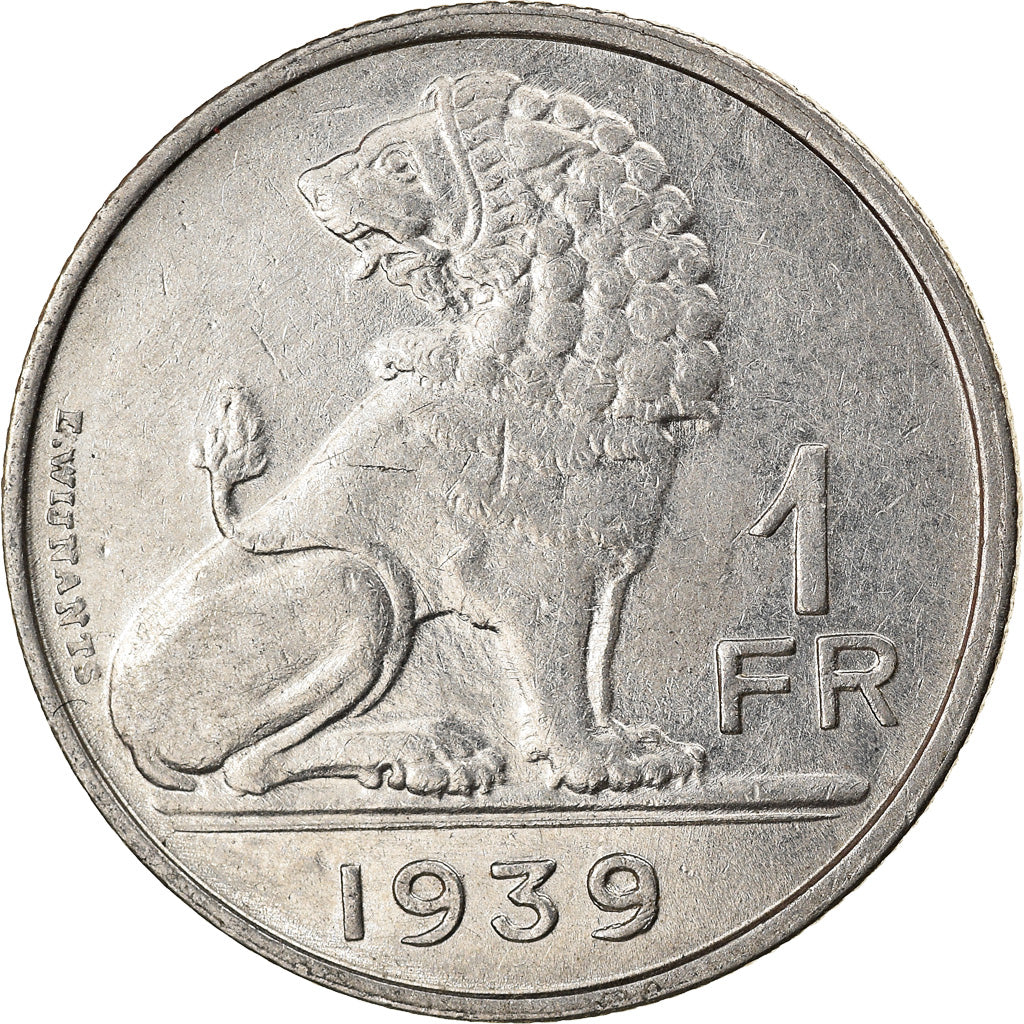 Monnaie, Belgique, Franc, 1939, TTB+, Nickel, KM:119