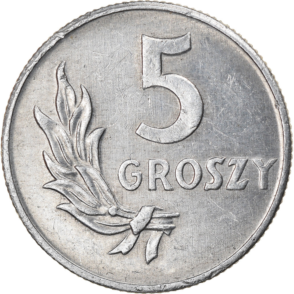 Coin, Poland, 5 Groszy, 1949, Kremnica, EF(40-45), Aluminum, KM:41a