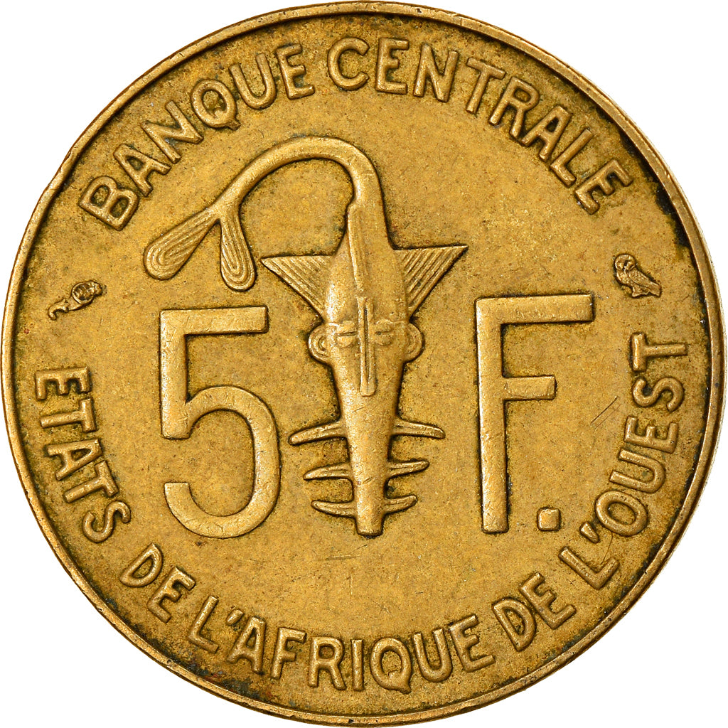 Münze, West African States, 5 Francs, 1973, SS, Aluminum-Nickel-Bronze, KM:2a