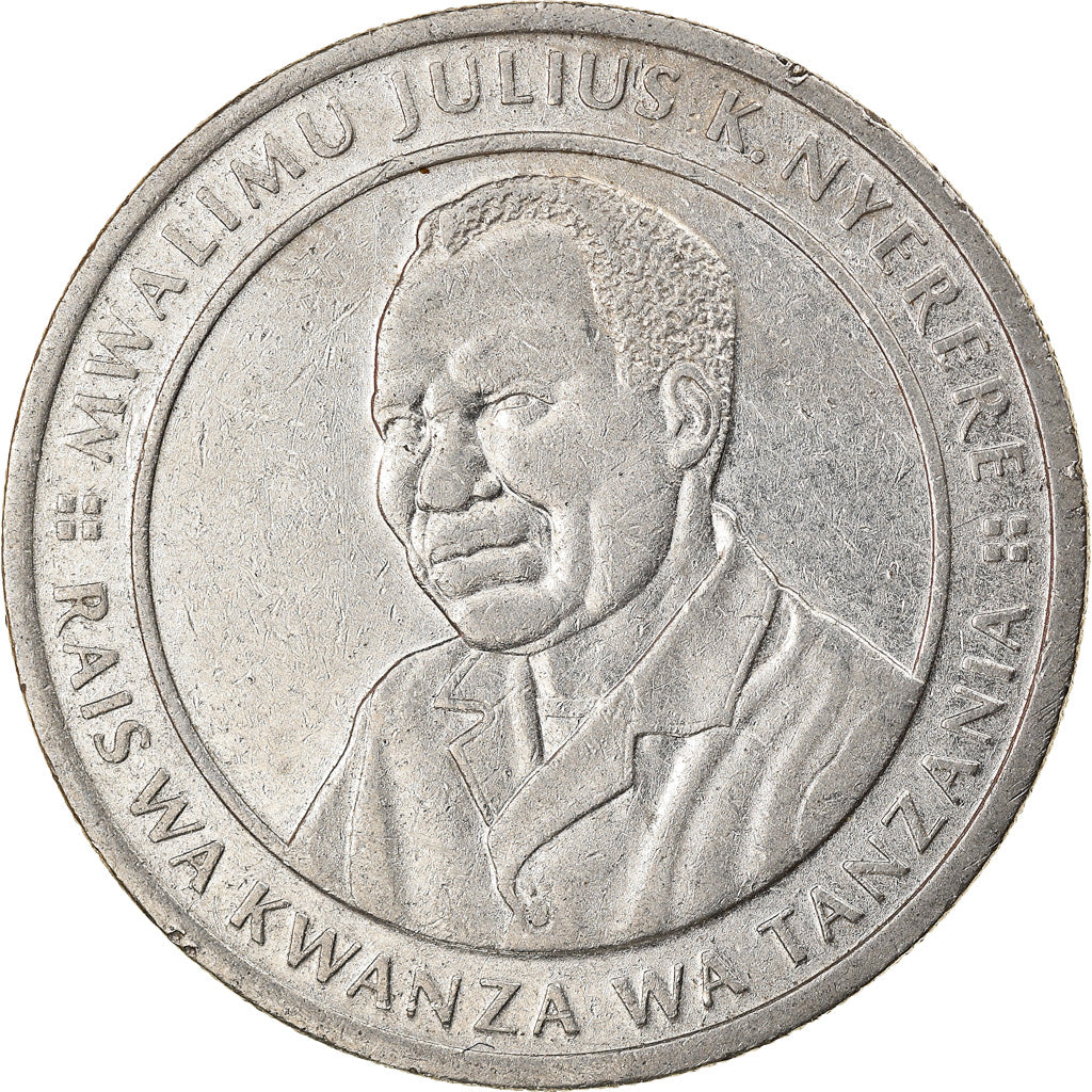 Moneda, Tanzania, 10 Shilingi, 1990, MBC, Níquel recubierto de acero, KM:20a.1