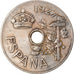 Moeda, Espanha, Alfonso XIII, 25 Centimos, 1927, VF(30-35), Cobre-níquel