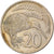 Moneda, Nueva Zelanda, Elizabeth II, 20 Cents, 1975, MBC, Cobre - níquel