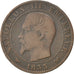 FRANCE, Napoléon III, 5 Centimes, 1853, Rouen, KM #777.2, VF(20-25), Bronze, 2..
