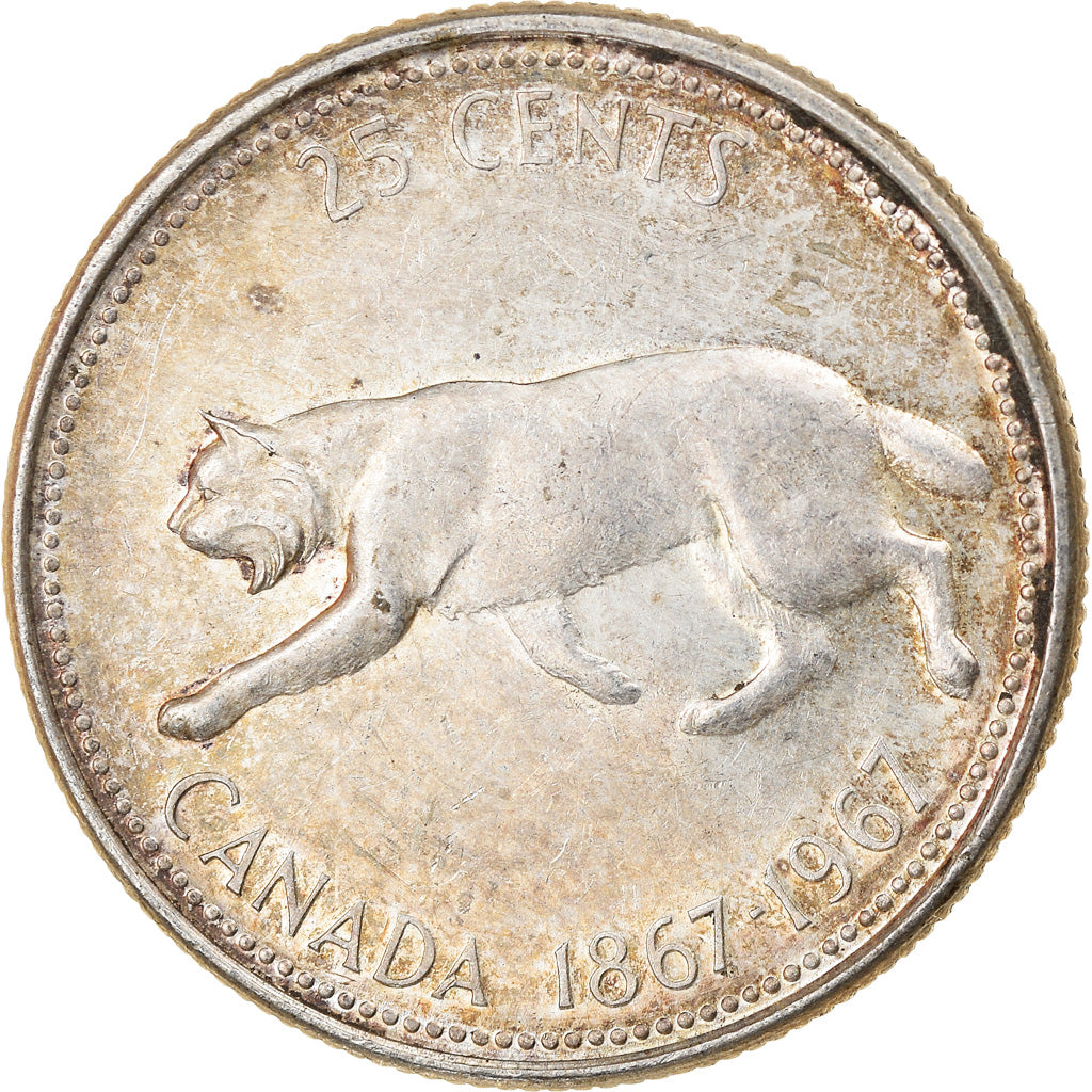 Moneta, Canada, Elizabeth II, 25 Cents, 1967, Royal Canadian Mint, Ottawa, BB
