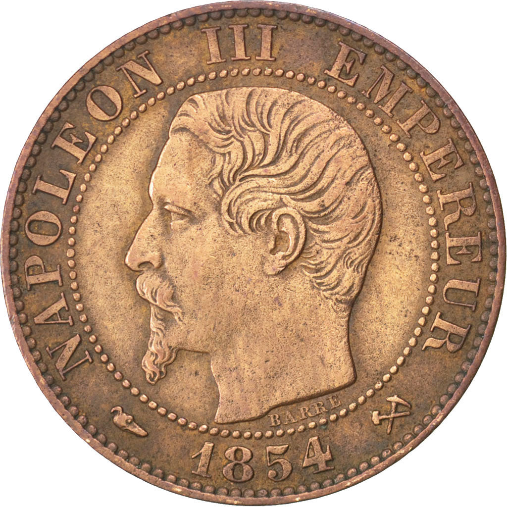 FRANCE, Napoléon III, 5 Centimes, 1854, Rouen, KM #777.2, EF(40-45), Bronze, 2..