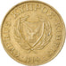 Coin, Cyprus, 10 Cents, 1990, EF(40-45), Nickel-brass, KM:56.2