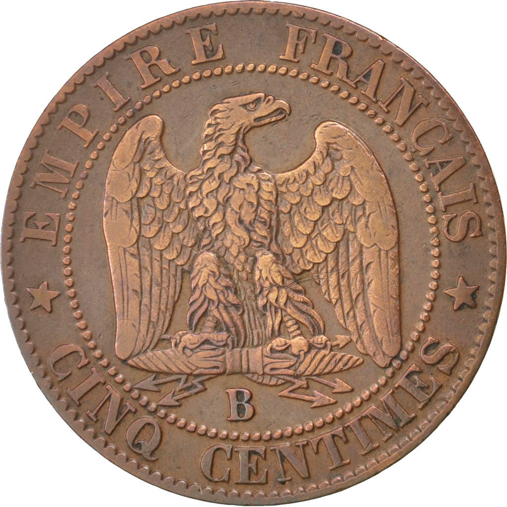 Coin, France, Napoleon III, Napoléon III, 5 Centimes, 1855, Rouen, EF(40-45)