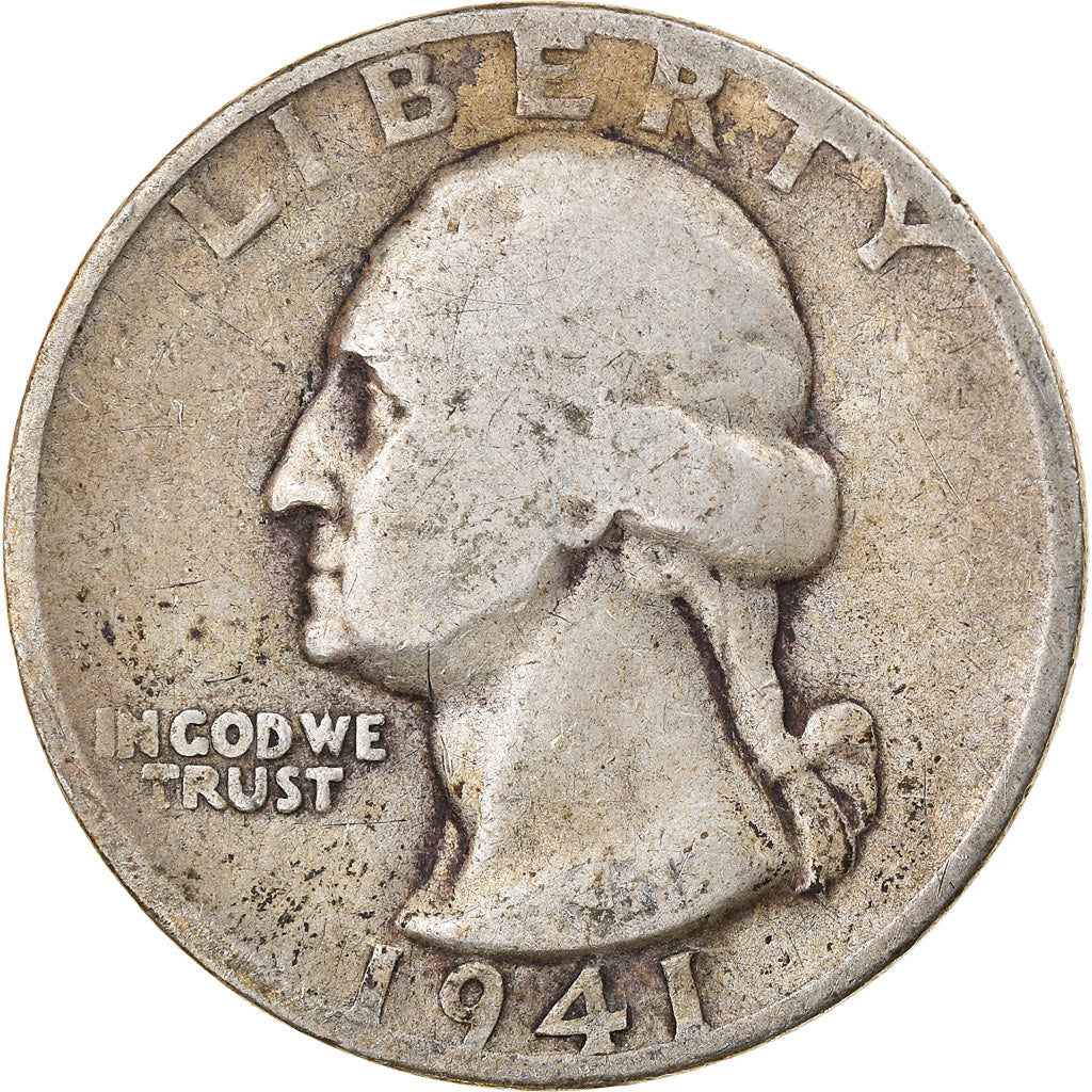 Coin, United States, Washington Quarter, Quarter, 1941, U.S. Mint, San