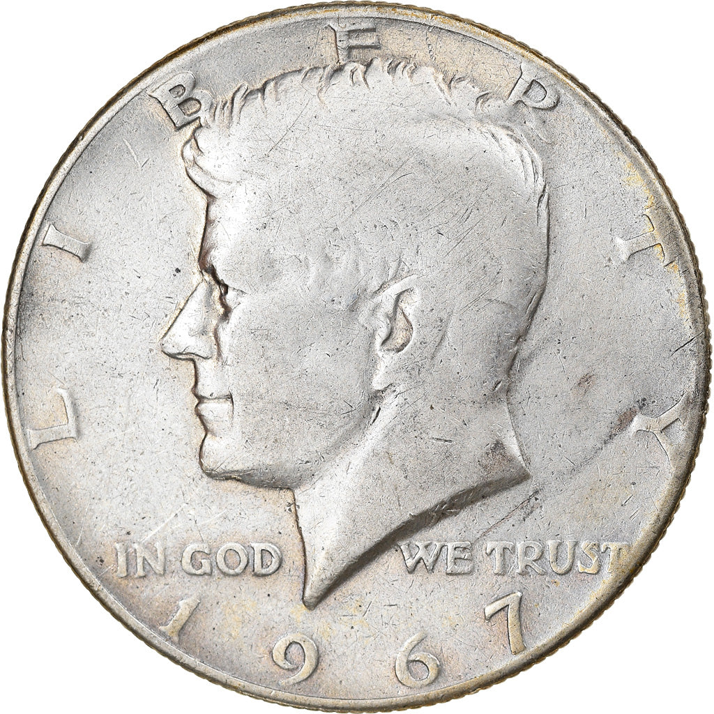 Coin, United States, Kennedy Half Dollar, Half Dollar, 1967, U.S. Mint