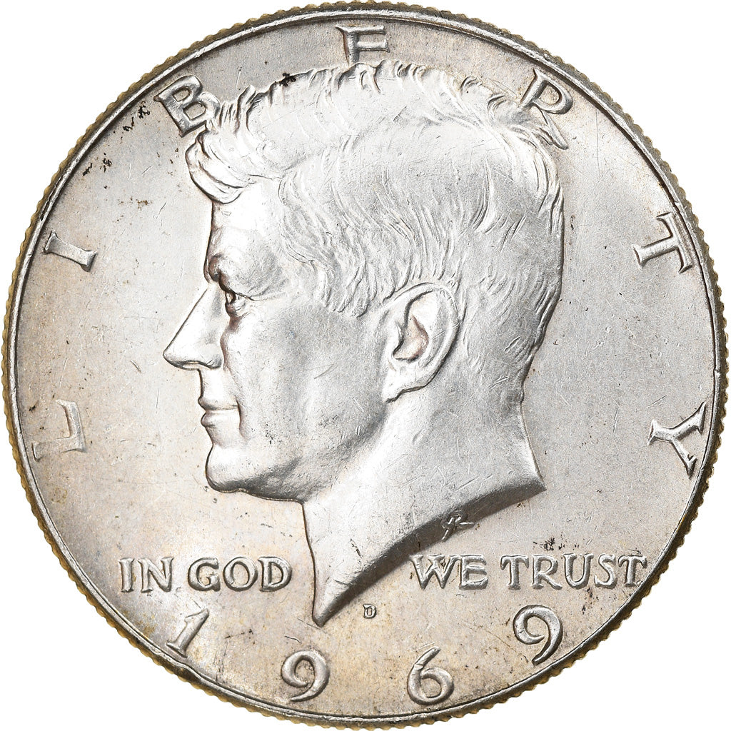 Coin, United States, Kennedy Half Dollar, Half Dollar, 1969, U.S. Mint, Denver