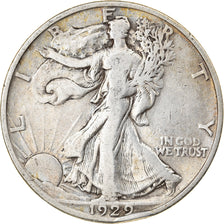 Moneda, Estados Unidos, Walking Liberty Half Dollar, Half Dollar, 1929, U.S.