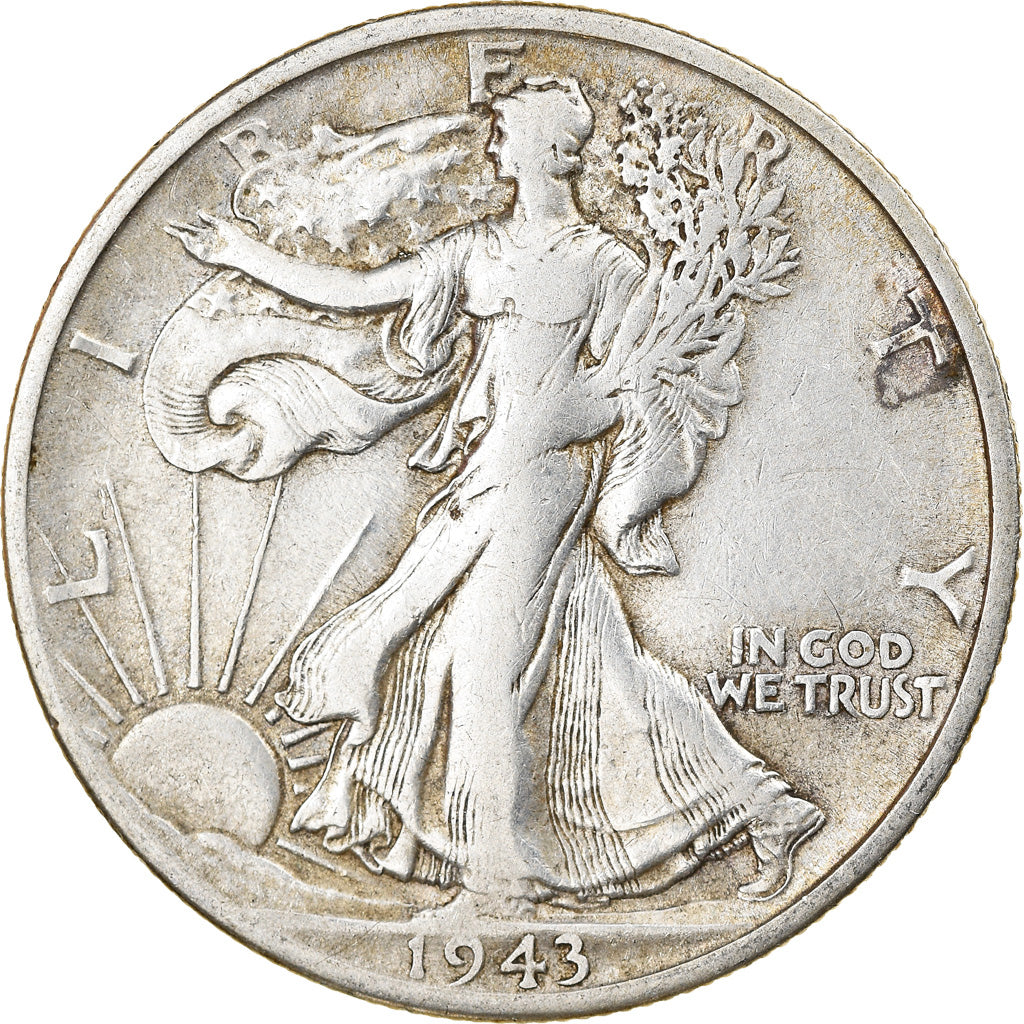 Moneda, Estados Unidos, Walking Liberty Half Dollar, Half Dollar, 1943, U.S.