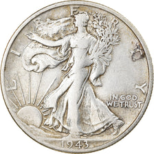 Moneda, Estados Unidos, Walking Liberty Half Dollar, Half Dollar, 1943, U.S.
