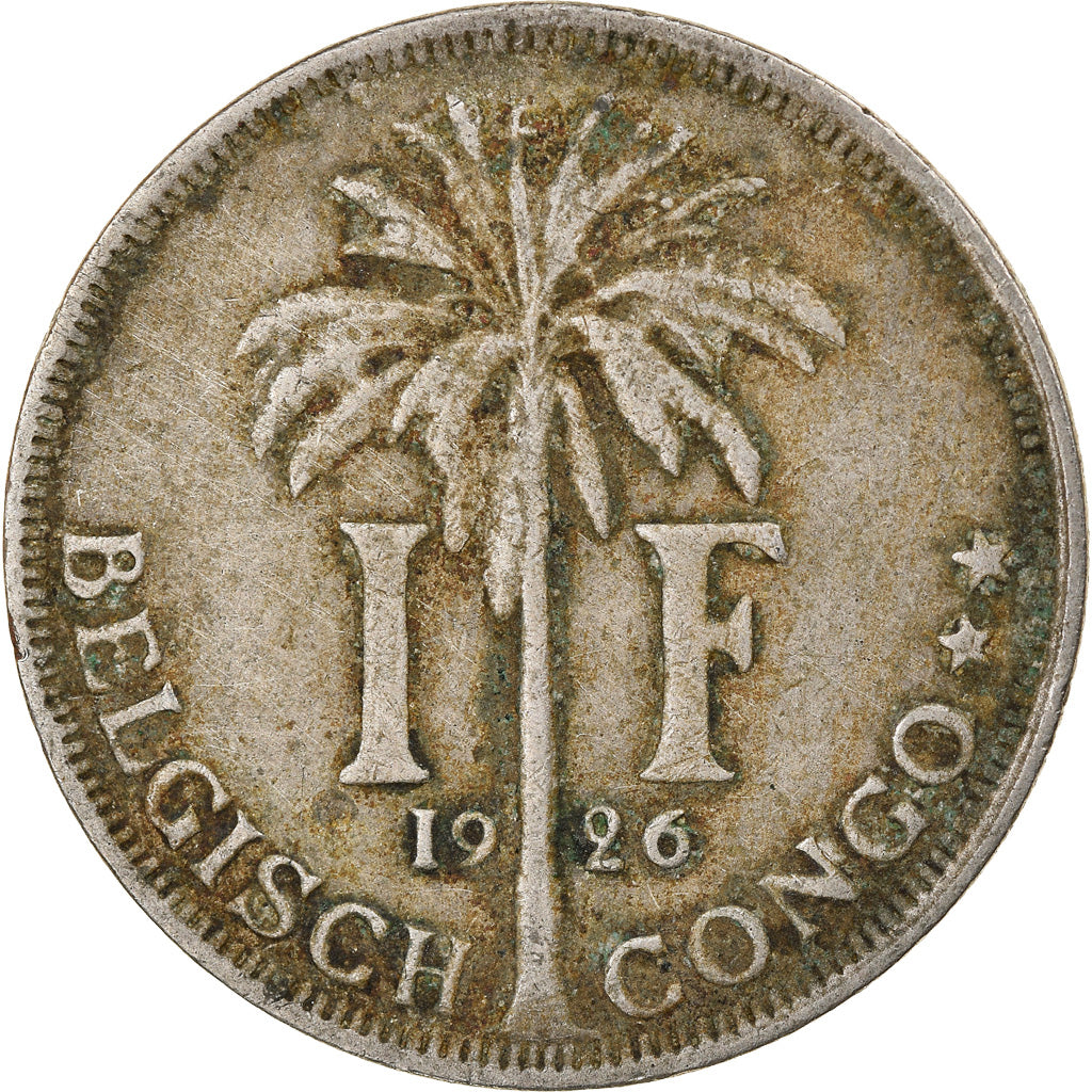 Coin, Belgian Congo, Franc, 1926, VF(30-35), Copper-nickel, KM:21