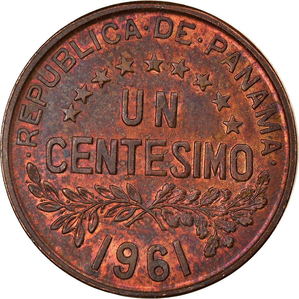Münze, Panama, Centesimo, 1961, U.S. Mint, SS, Bronze, KM:22