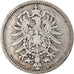 Coin, GERMANY - EMPIRE, Wilhelm I, Mark, 1881, Berlin, VF(20-25), Silver, KM:7