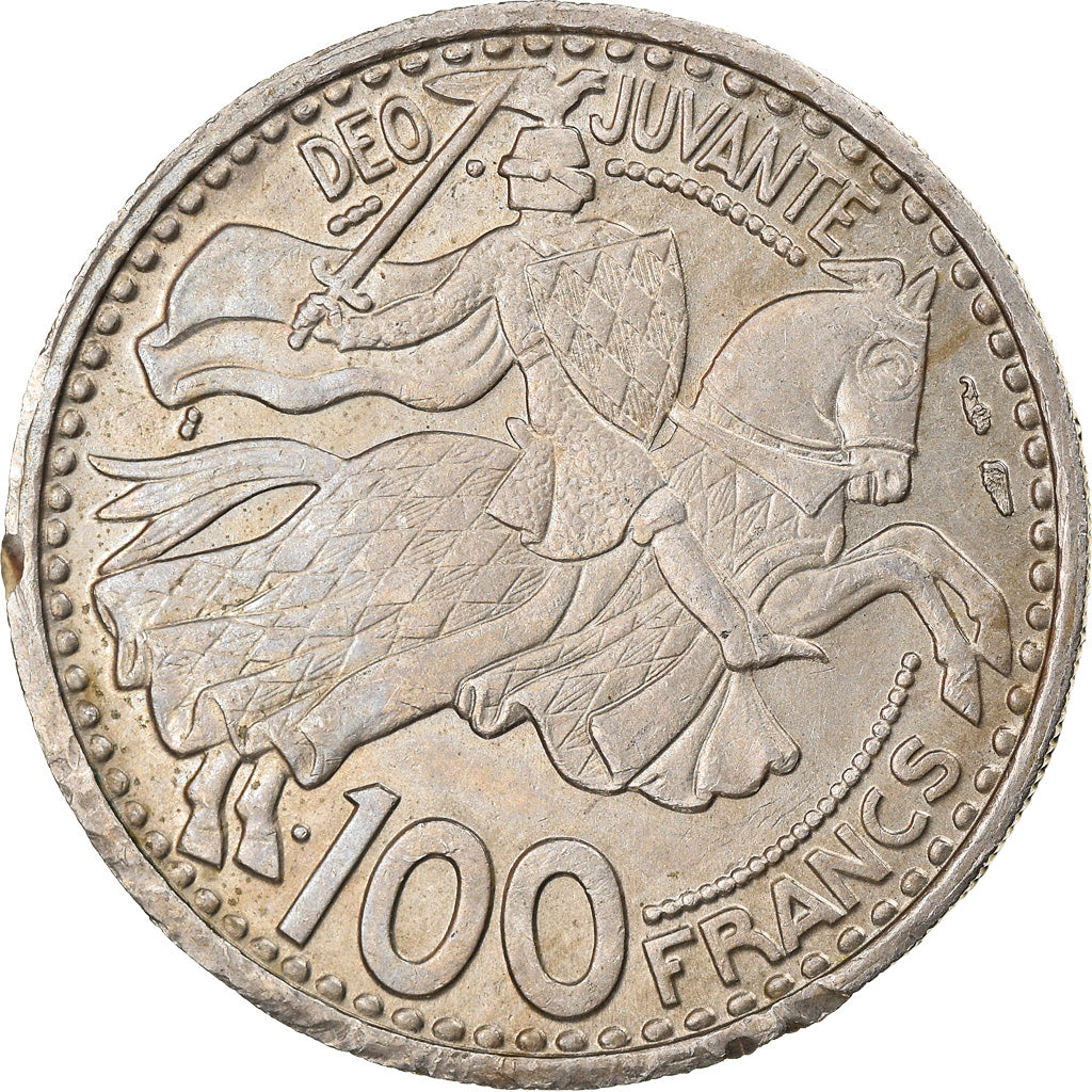 Moneda, Mónaco, Rainier III, 100 Francs, Cent, 1950, MBC, Cobre - níquel