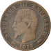 FRANCE, Napoléon III, 5 Centimes, 1855, Lyon, KM #777.4, F(12-15), Bronze, 25.1,