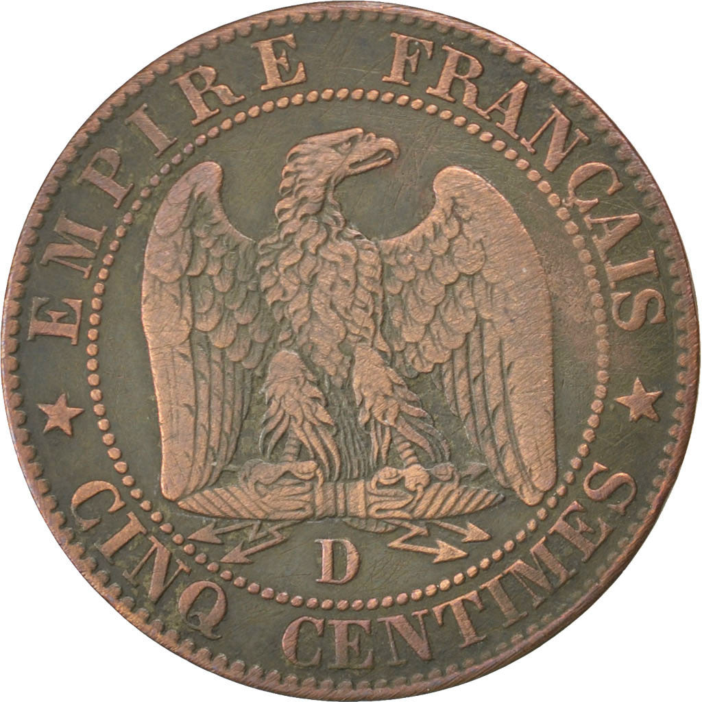 Coin, France, Napoleon III, Napoléon III, 5 Centimes, 1855, Lyon, EF(40-45)