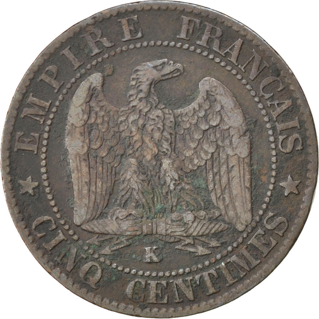 Monnaie, France, Napoleon III, Napoléon III, 5 Centimes, 1854, Bordeaux, TB