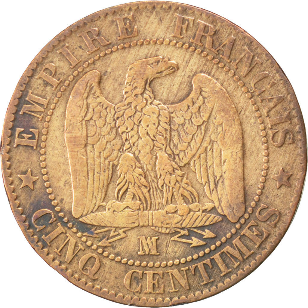 Coin, France, Napoleon III, Napoléon III, 5 Centimes, 1854, Marseille