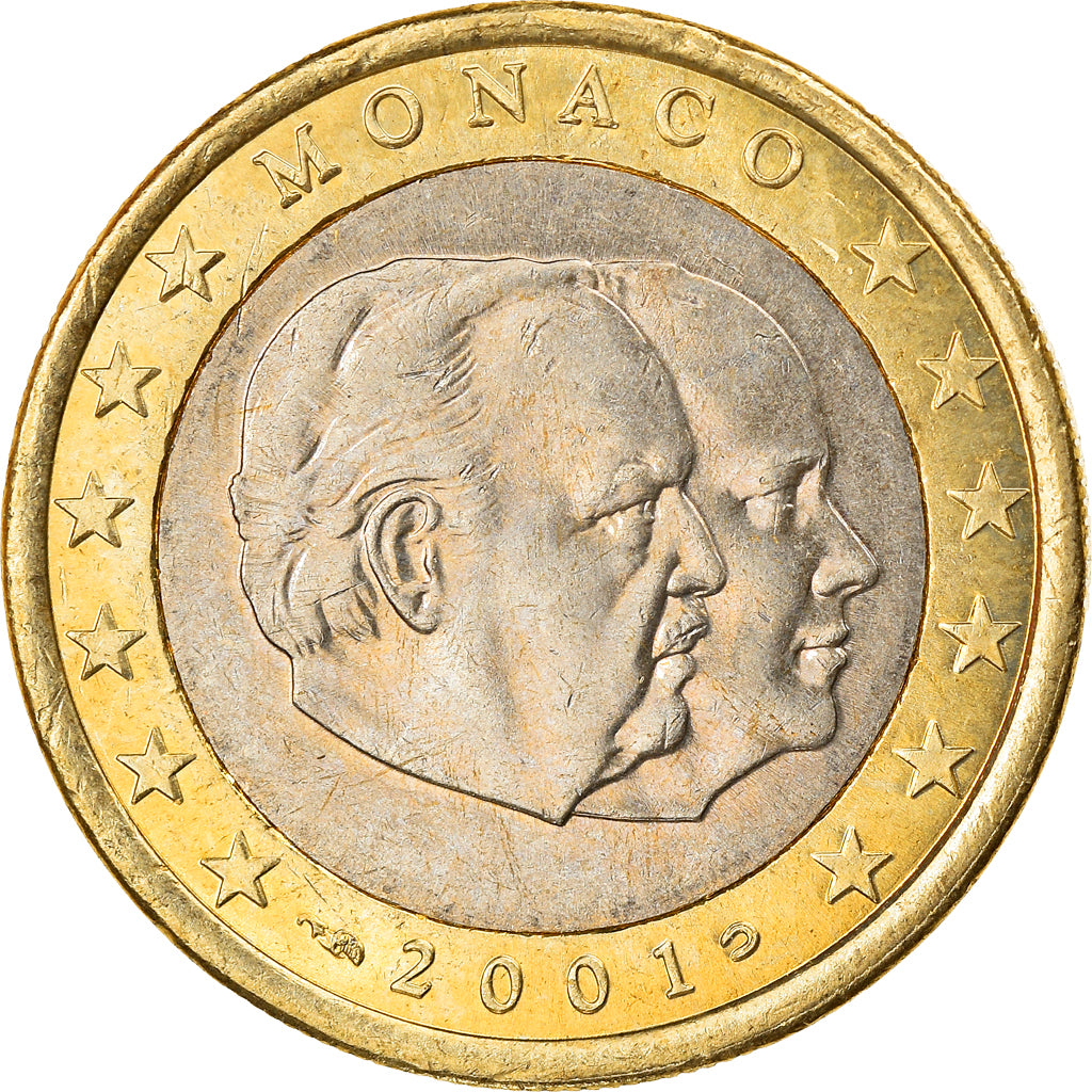 Monaco, Euro, 2001, Paris, UNZ, Bi-Metallic, Gadoury:MC178, KM:173