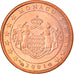 Monaco, Euro Cent, 2001, Paris, MS(63), Copper Plated Steel, KM:167