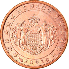 Monaco, Euro Cent, 2001, Paris, SPL, Acciaio placcato rame, KM:167