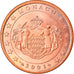 Monaco, 5 Euro Cent, 2001, Paris, MS(63), Copper Plated Steel, KM:169