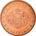 Monaco, 5 Euro Cent, 2001, Paris, MS(63), Copper Plated Steel, KM:169