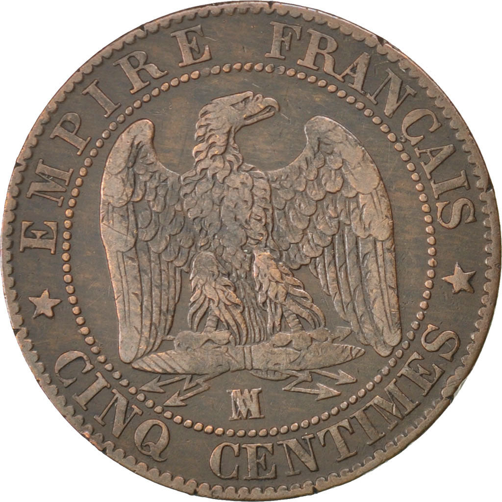 Coin, France, Napoleon III, Napoléon III, 5 Centimes, 1856, Marseille