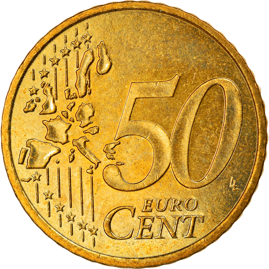 Monaco, 50 Euro Cent, 2001, Paris, MS(63), Brass, KM:172
