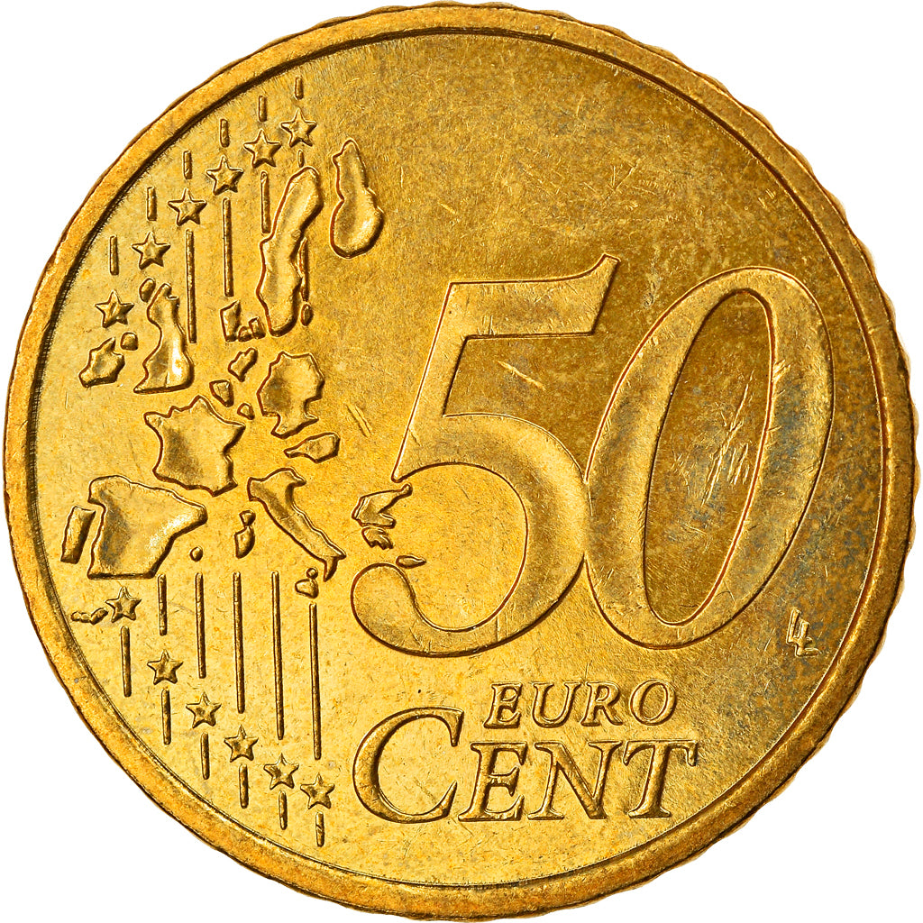 Monaco, 50 Euro Cent, 2001, Paris, UNZ, Messing, KM:172