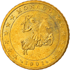 Monaco, 50 Euro Cent, 2001, Paris, MS(63), Brass, KM:172