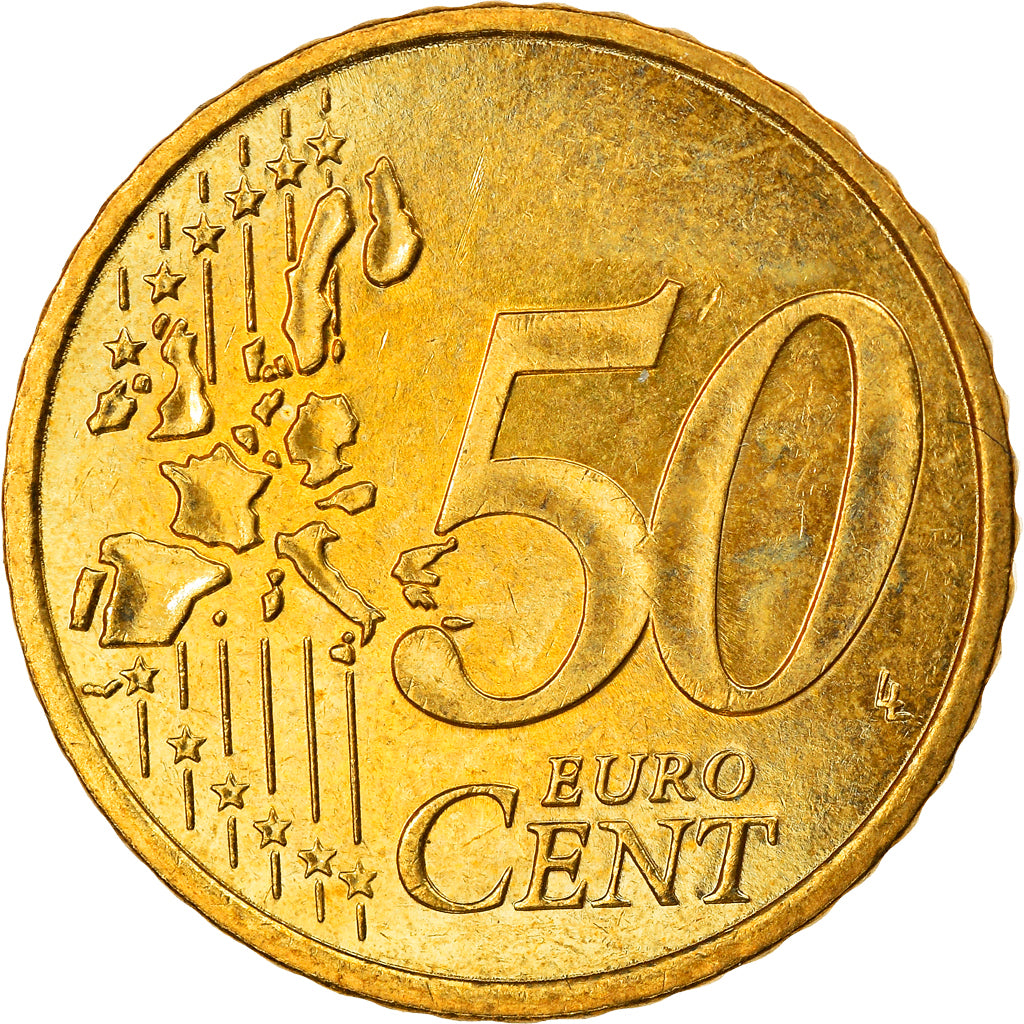 Monaco, 50 Euro Cent, 2001, Paris, MS(63), Brass, KM:172