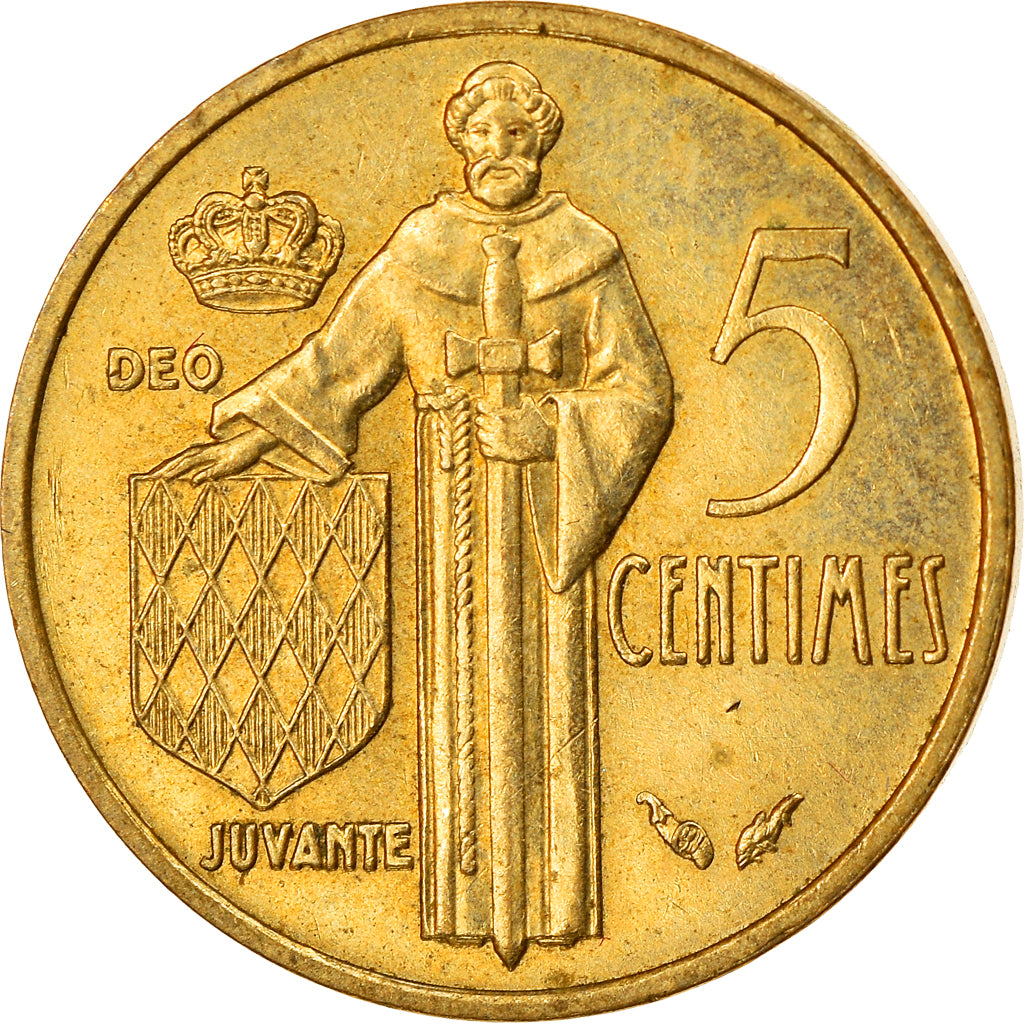 Coin, Monaco, Rainier III, 5 Centimes, 1976, AU(55-58), Aluminum-Bronze, KM:156