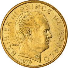 Moeda, Mónaco, Rainier III, 5 Centimes, 1976, AU(55-58), Alumínio-Bronze