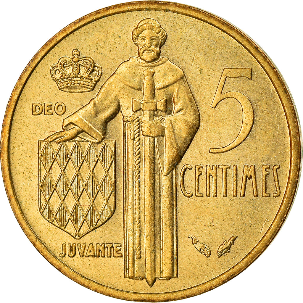 Coin, Monaco, Rainier III, 5 Centimes, 1976, AU(55-58), Aluminum-Bronze, KM:156