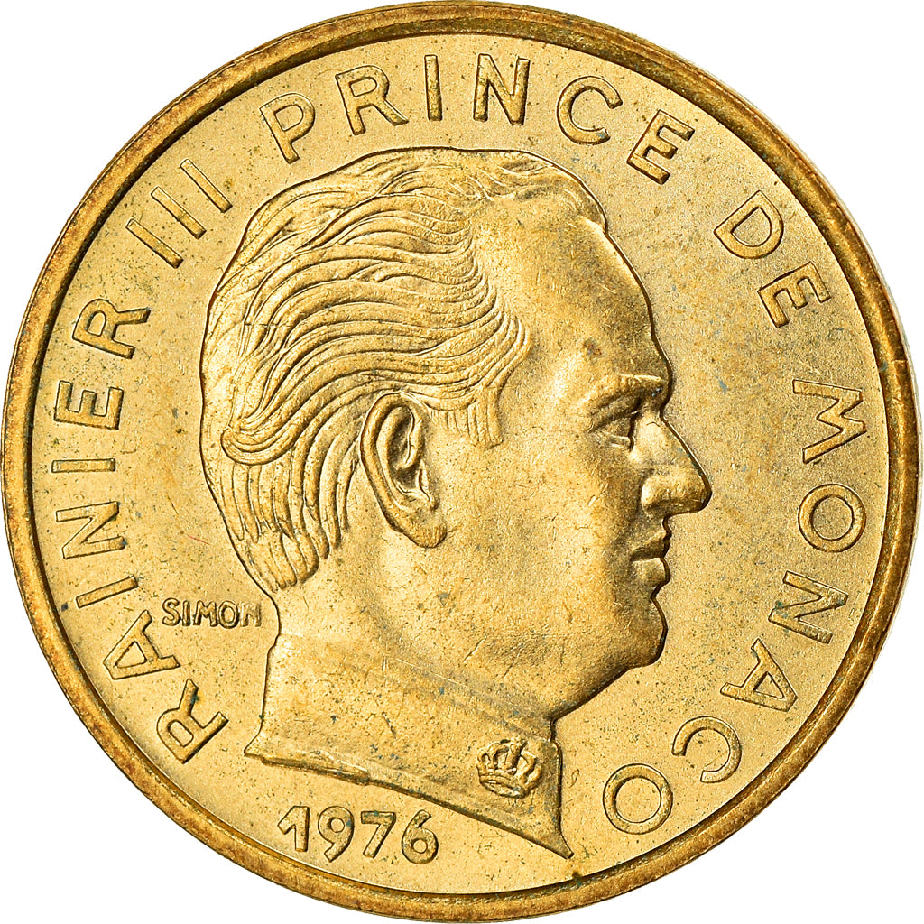 Coin, Monaco, Rainier III, 5 Centimes, 1976, AU(55-58), Aluminum-Bronze, KM:156