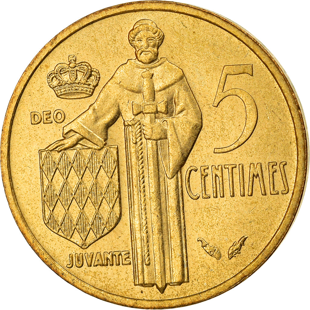 Moneta, Monaco, Rainier III, 5 Centimes, 1976, SPL-, Alluminio-bronzo, KM:156