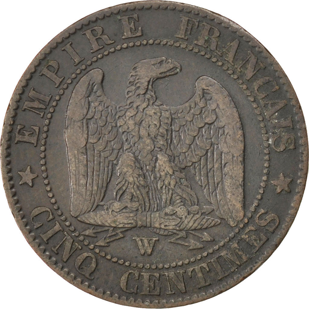 Moneta, Francia, Napoleon III, Napoléon III, 5 Centimes, 1854, Lille, MB+