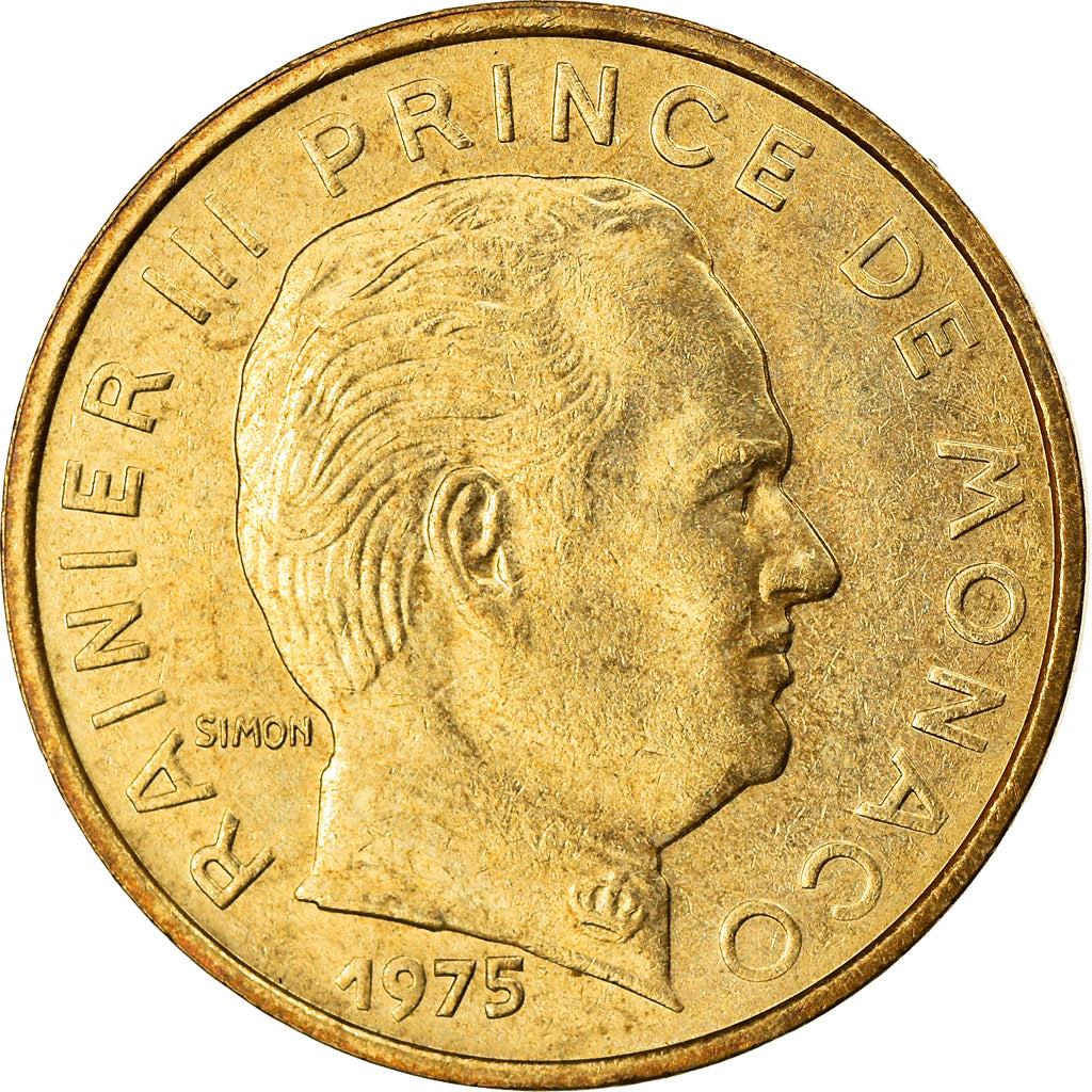 Coin, Monaco, Rainier III, 10 Centimes, 1976, EF(40-45), Aluminum-Bronze