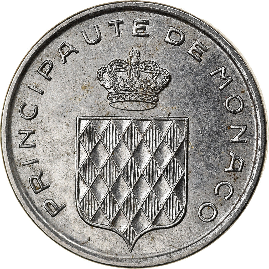 Coin, Monaco, Rainier III, Centime, 1976, AU(55-58), Stainless Steel, KM:155