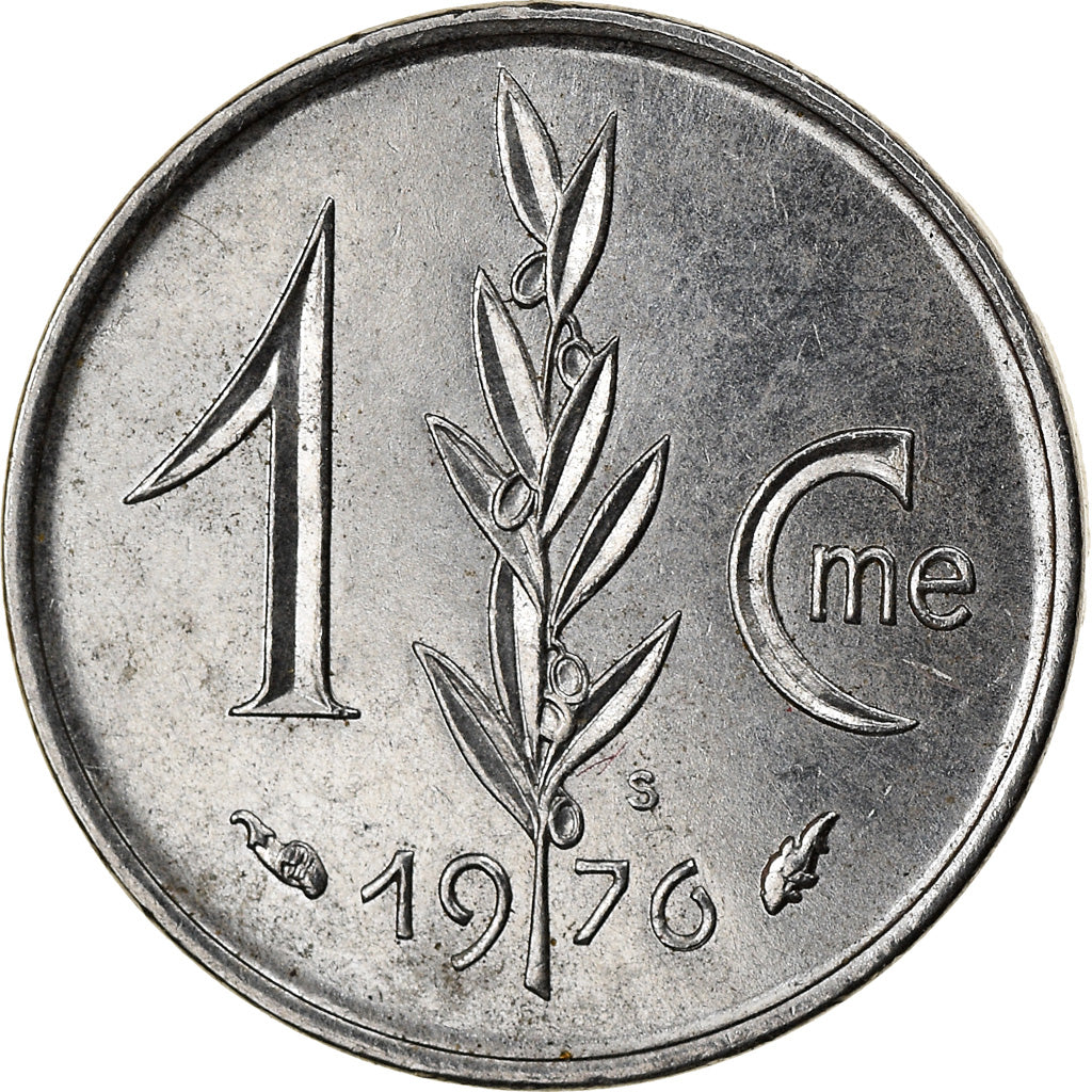 Coin, Monaco, Rainier III, Centime, 1976, AU(55-58), Stainless Steel, KM:155